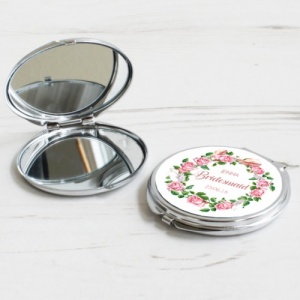 Personalised Floral Cosmetic mirror